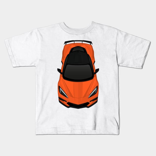 C8 Orange Kids T-Shirt by VENZ0LIC